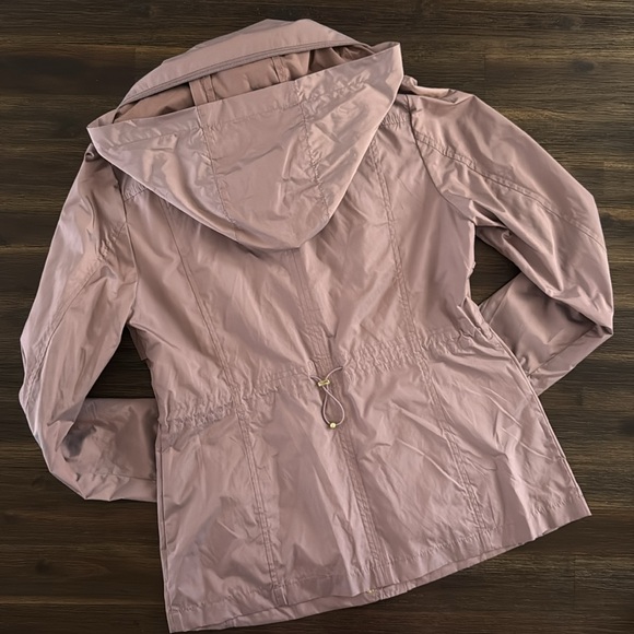 Cole Haan Mauve Packable Hooded Anorack Rain Jacket Small - Picture 6 of 12